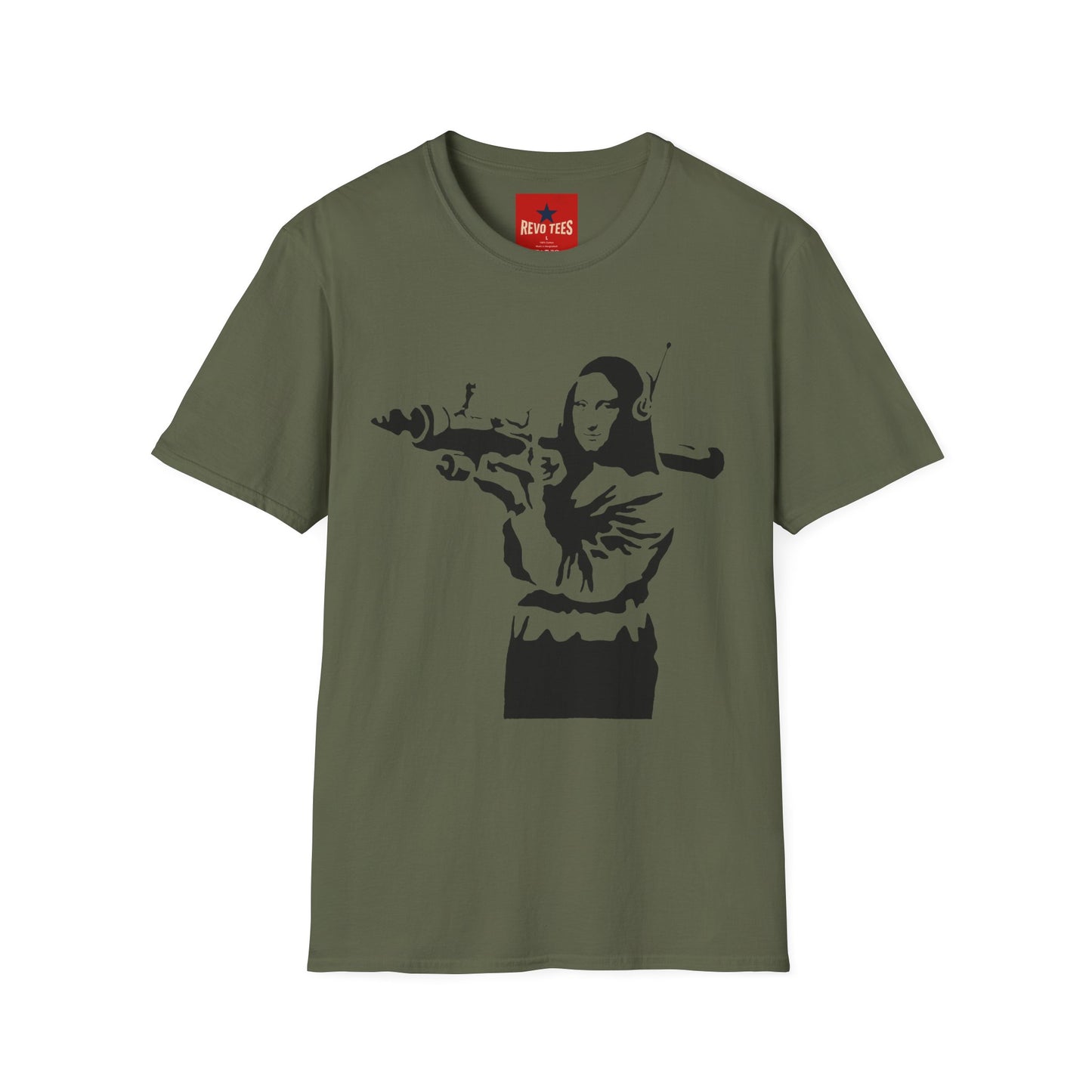 Banksy - Mona Lisa Spray Paint T-Shirt — Street Art Parody Tee