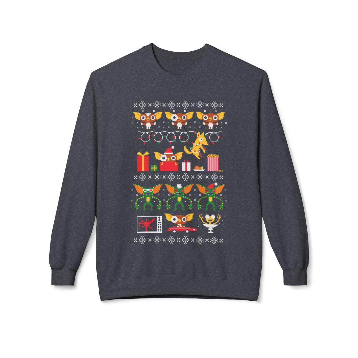 Gremlin and Mogwai Christmas Movie Ugly Sweater Crewneck Sweatshirt