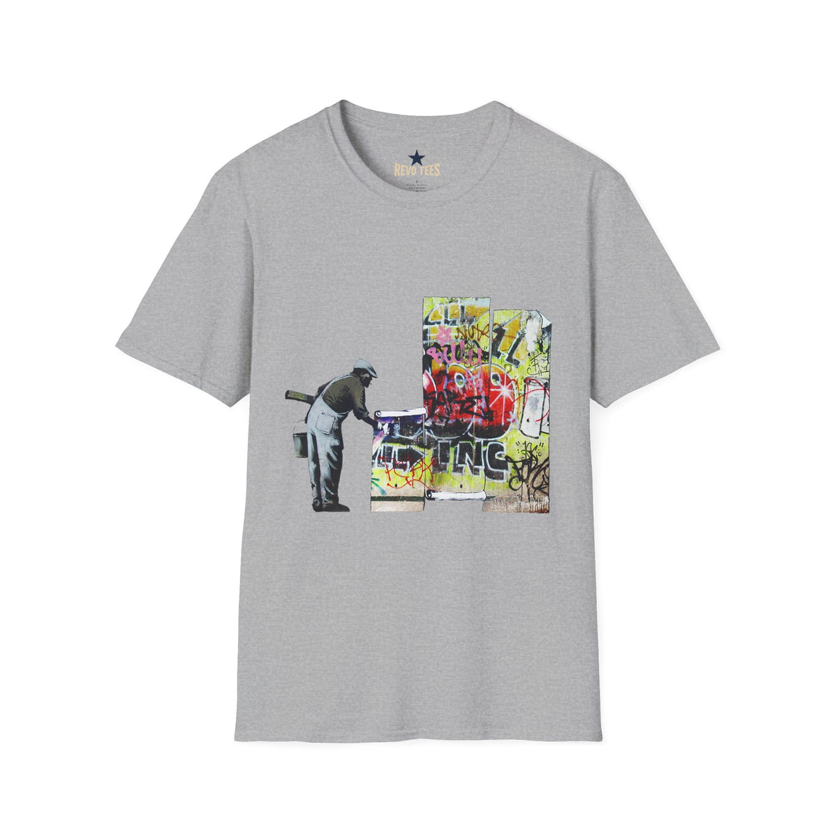 Revotees Banksy Graffiti Cleaner Urban Street Art T-Shirt