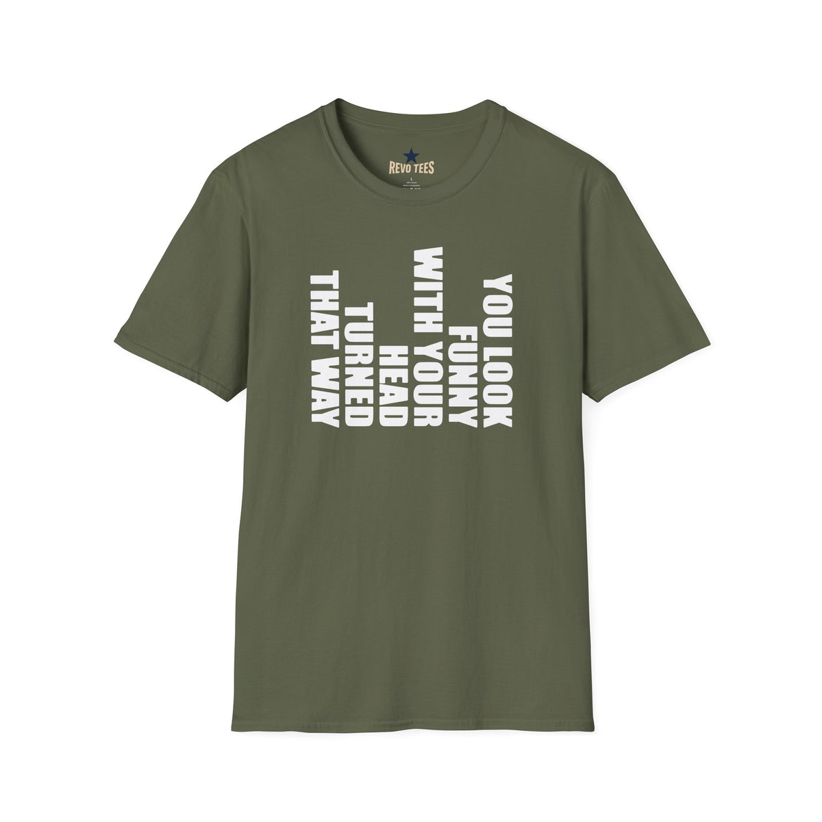 Revotees You Look Funny with Your Head Turned That Way Vertical Graphic T-Shirt - alternate view 5