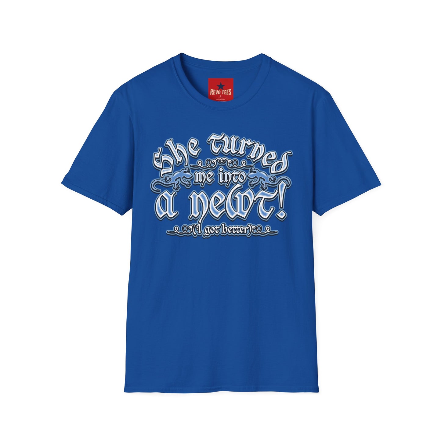 T-Shirt — “She Turned Me Into a Newt!” Vintage Witchy Graphic Tee