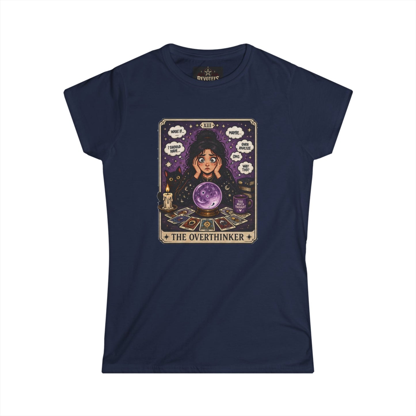 The Overthinker Tarot T‑Shirt — Women's Psychic Crystal Ball Tee