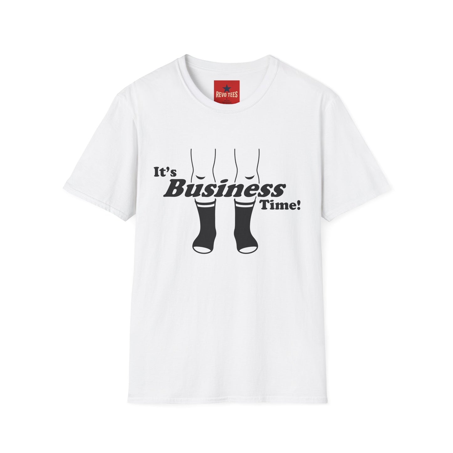 It's Business Time T-Shirt — Funny Retro Socks Graphic Tee for Work-From-Home & Casual Wear