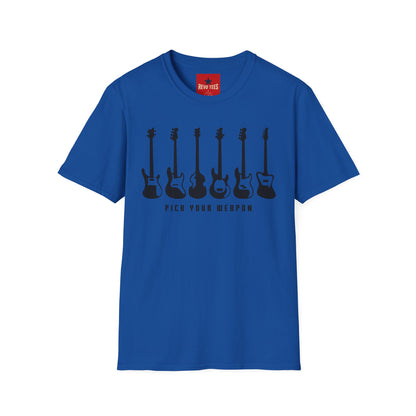 Pick Your Weapon Bass Guitars - Unisex Softstyle T-Shirt