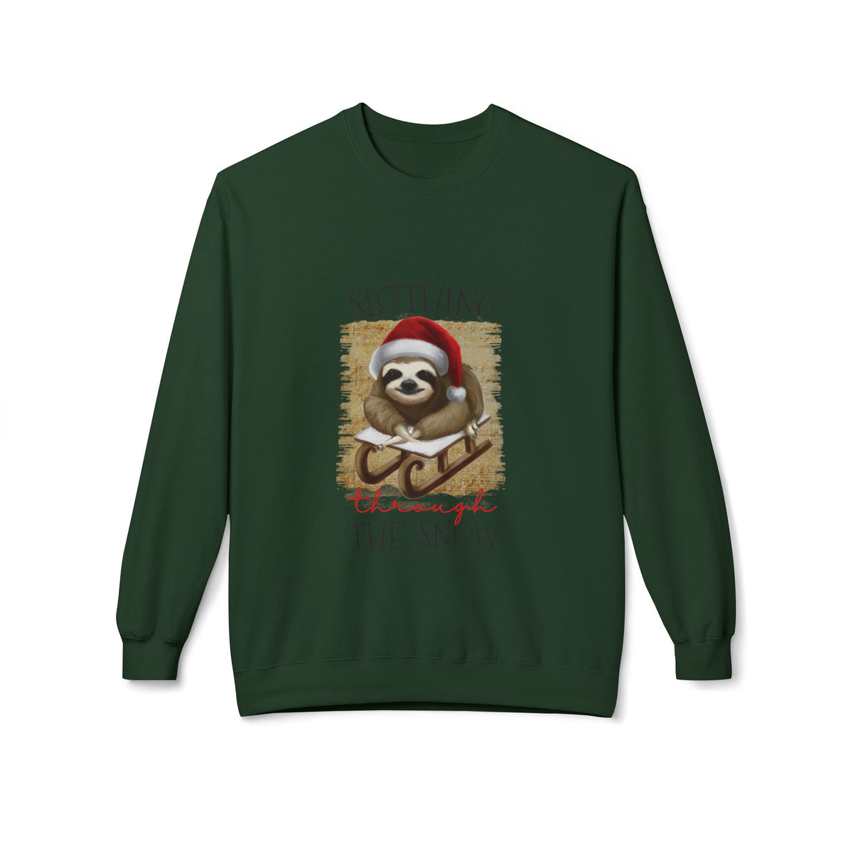 Slothing Through the Snow Crewneck Sweatshirt