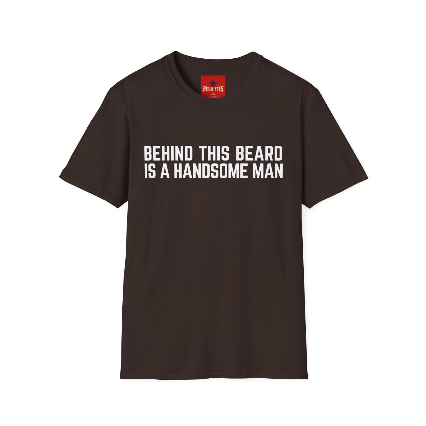 Beard T-Shirt — "Behind This Beard Is A Handsome Man" Funny Graphic Tee