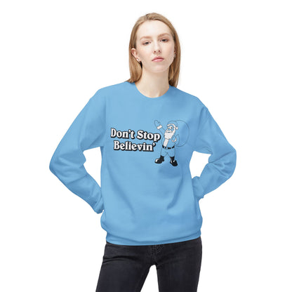 Christmas - 'Don't Stop Believin'' Santa Crewneck Sweatshirt