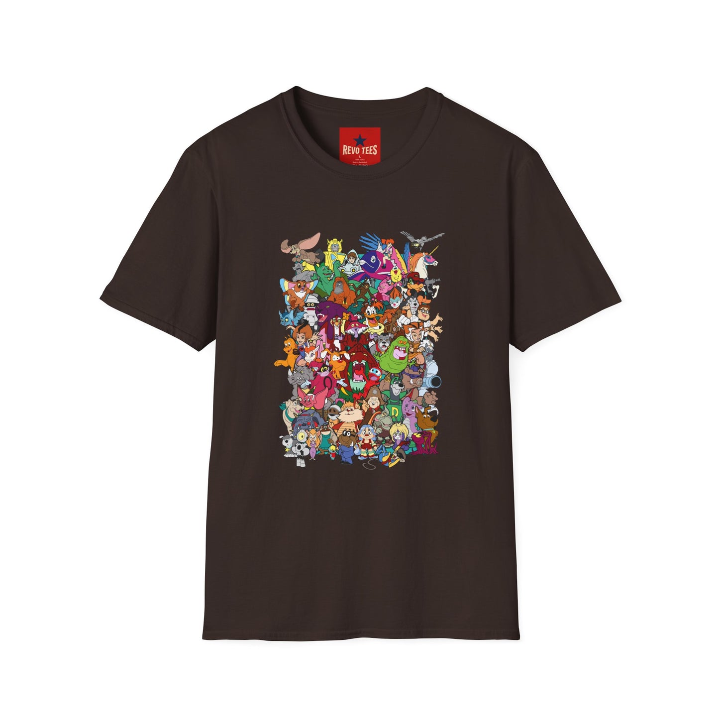 Retro Cartoon Characters Collage T-Shirt