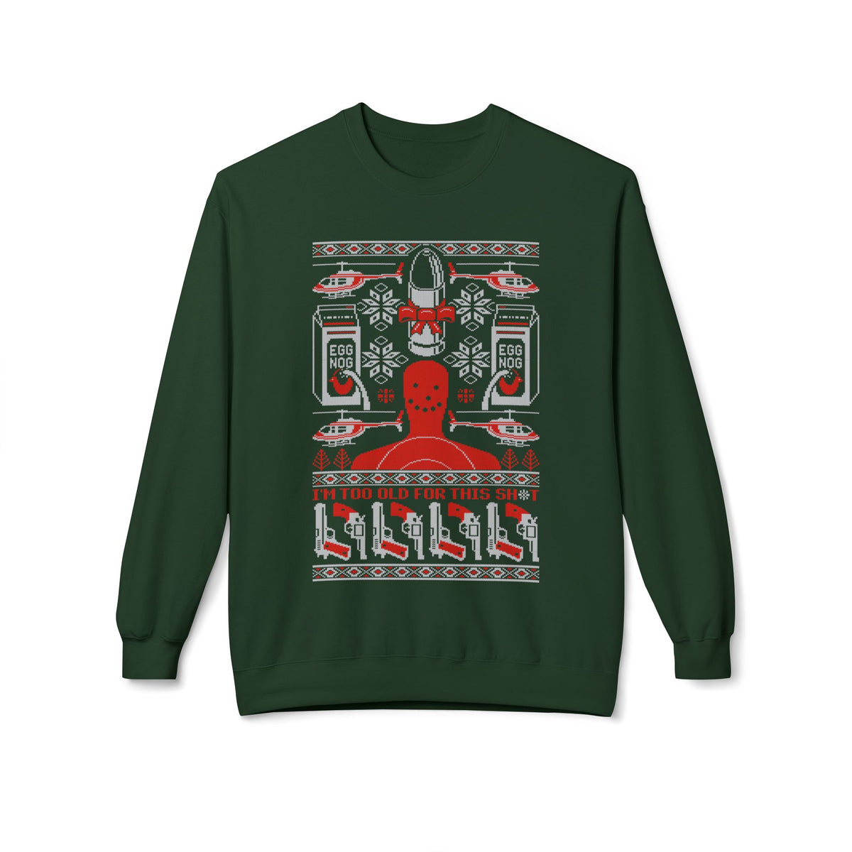 Lethal Knitting - Too Old For This Sh!t Christmas Ugly Sweater