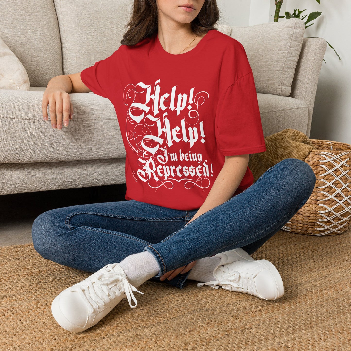 Help I am Being Repressed - Unisex Softstyle T-Shirt