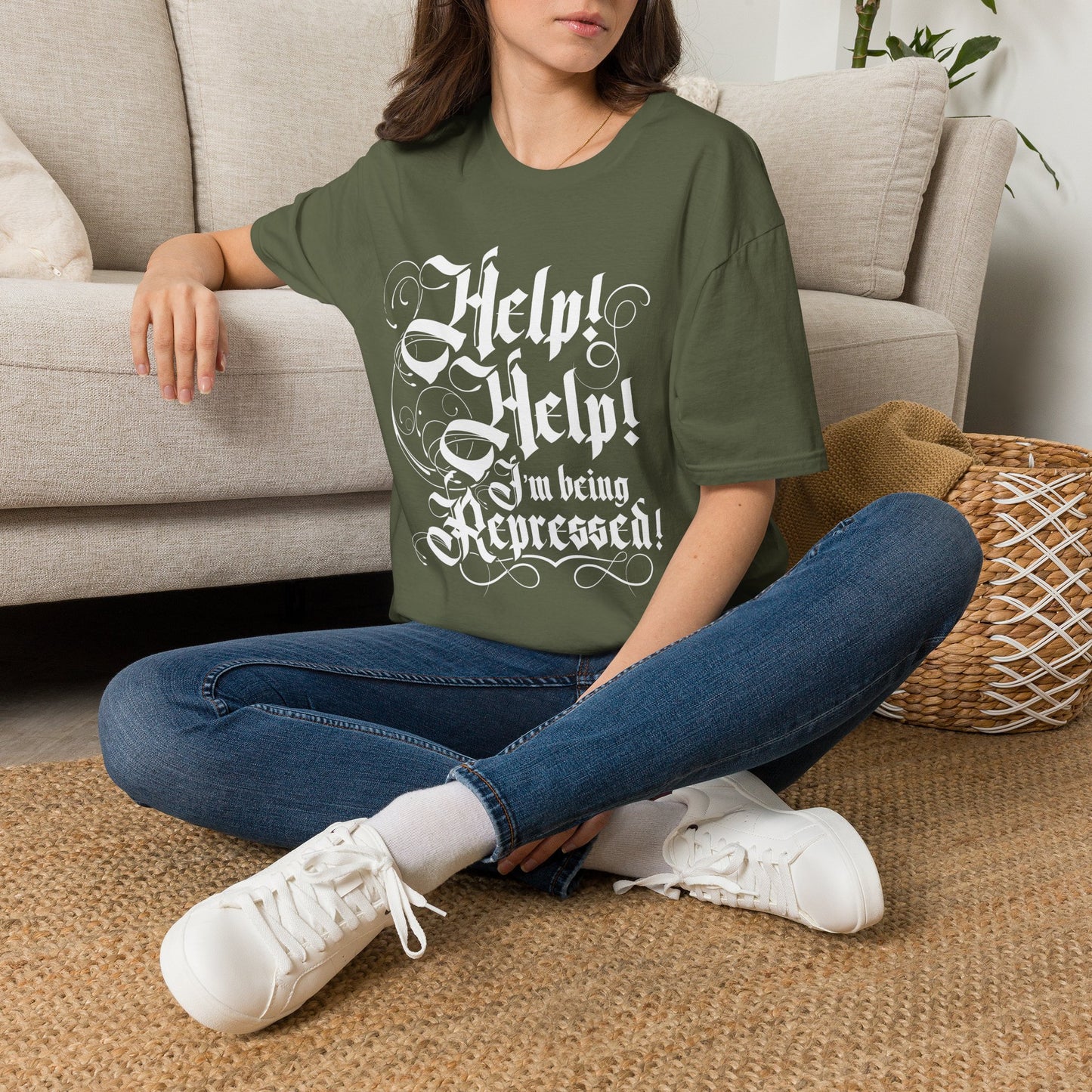 Help I am Being Repressed - Unisex Softstyle T-Shirt