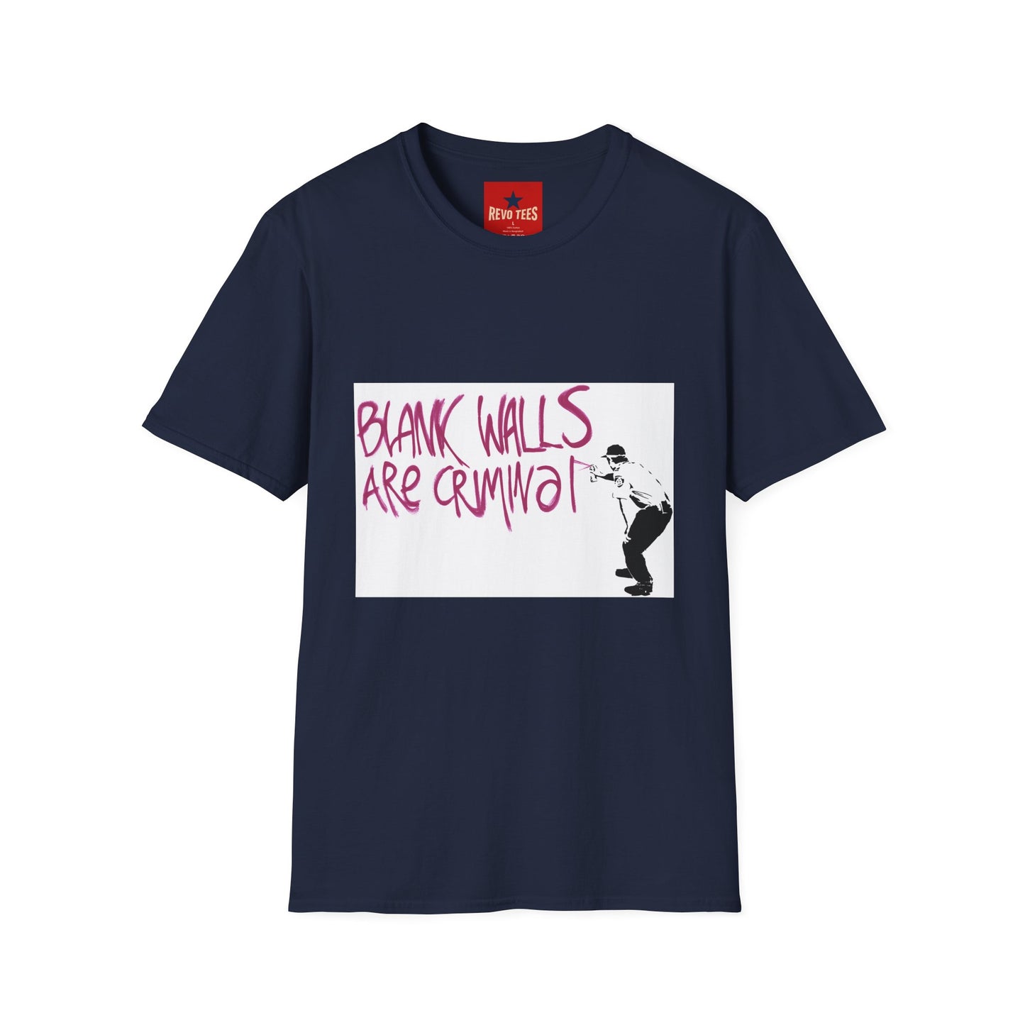 T-Shirt — “Blank Walls Are Criminal” Street Art Graphic Tee