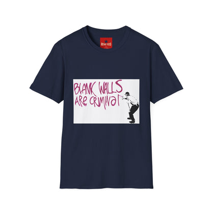 T-Shirt — “Blank Walls Are Criminal” Street Art Graphic Tee
