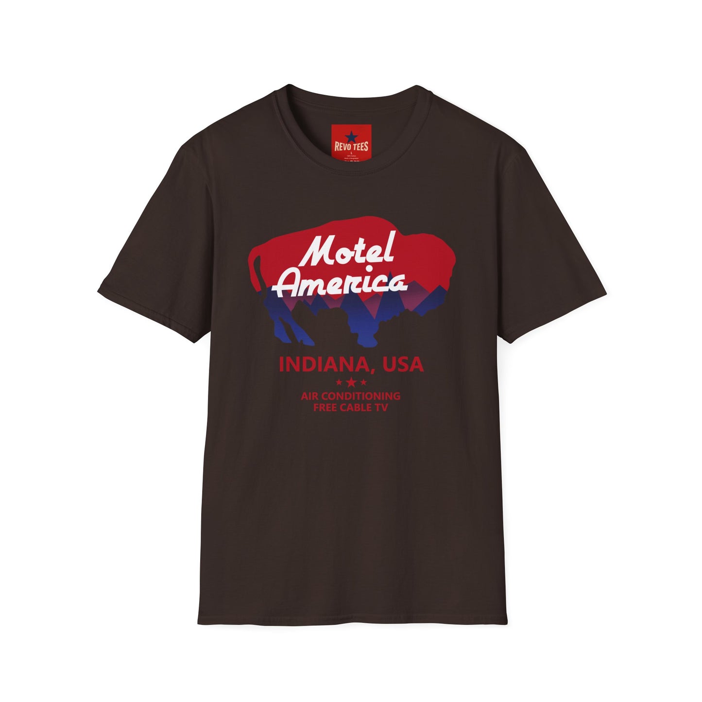 Motel America Buffalo T-Shirt — Retro Indiana Roadtrip Tee