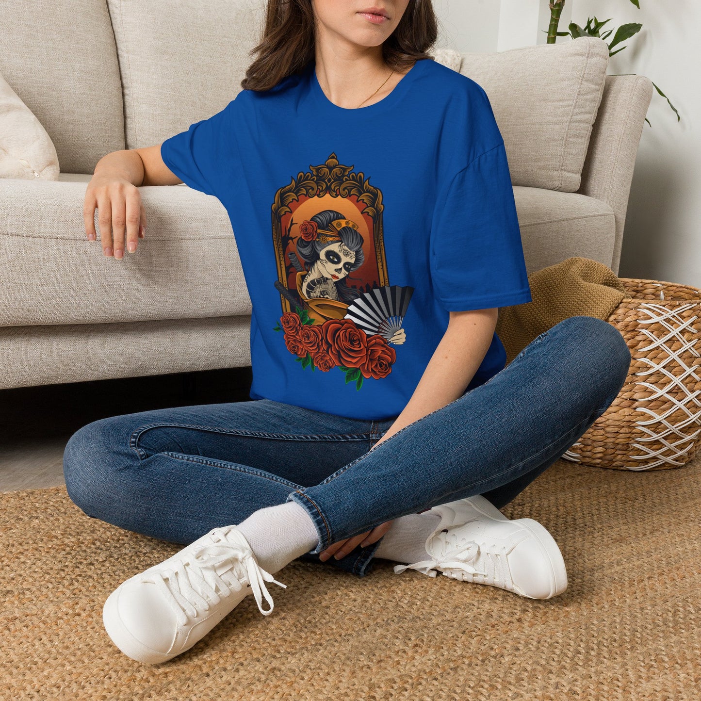 Day of the Dead Sugar Skull Tee — Vintage Floral Calavera T-Shirt