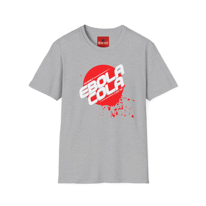 Ebola Cola Graphic T-Shirt – Retro Logo & Distressed Splash Design