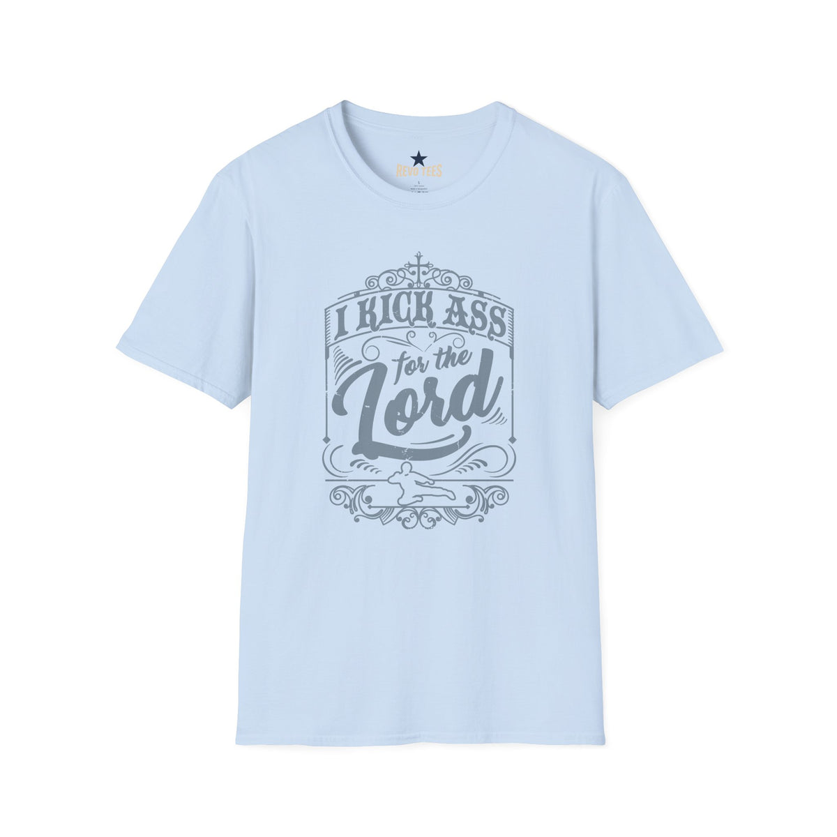 Revotees Christian Graphic I Kick Ass for the Lord Inspirational Faith T-Shirt - alternate view 8