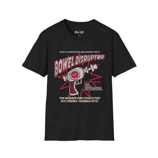 Revotees Bowel Disruptor Funny Medical Gut Health Graphic for Nurses Journalists T-Shirt