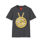 Gold Pocket Watch Necklace T-Shirt — Vintage Clock Graphic Tee