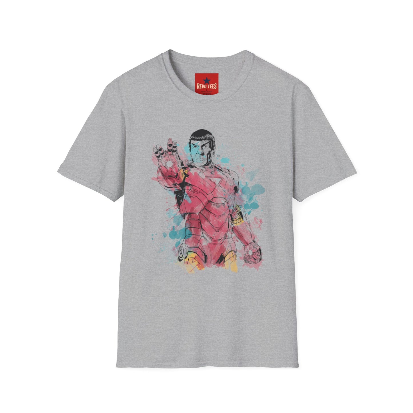 Retro Space Pilot T-Shirt — Watercolor Sci‑Fi Illustration