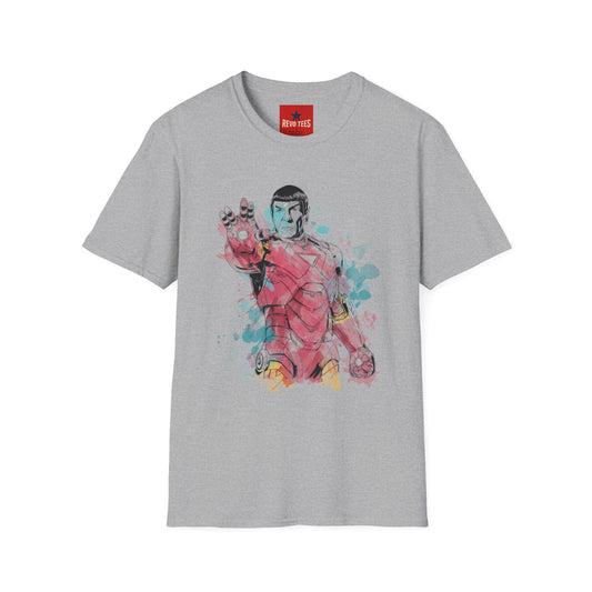 Retro Space Pilot T-Shirt — Watercolor Sci‑Fi Illustration