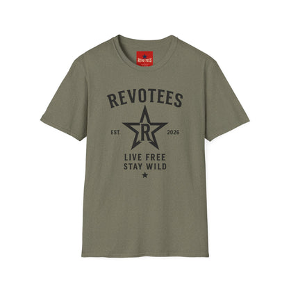 REVOTEES Graphic T-Shirt — "Revotees" Star Logo Tee (Est. 2026)