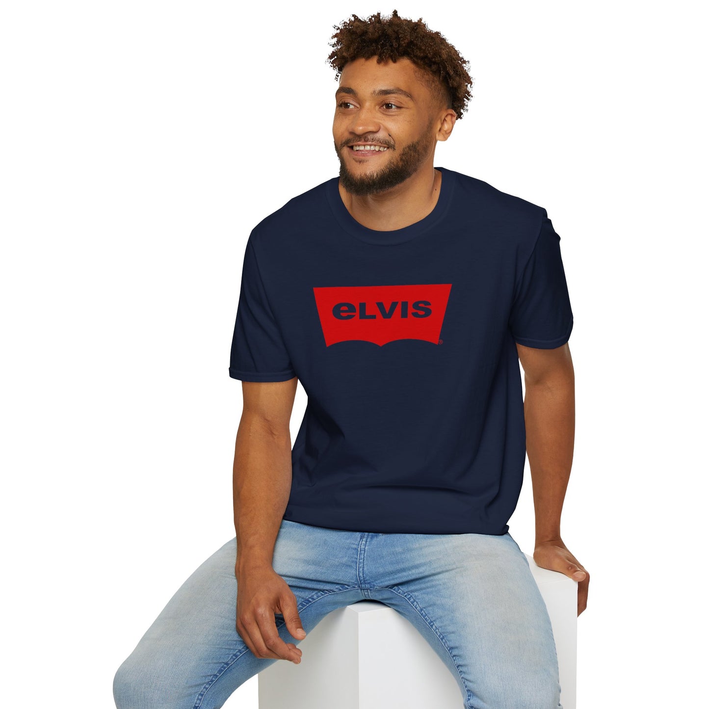 Elvis Logo T-Shirt — Retro Red Graphic Tee for Music Fans