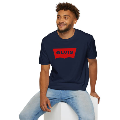 Elvis Logo T-Shirt — Retro Red Graphic Tee for Music Fans