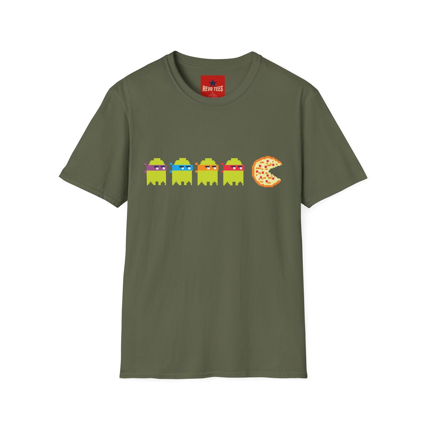 Retro Pixel Arcade T-Shirt — Pac-Man Style Pizza Game Tee