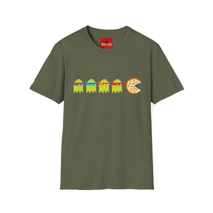 Retro Pixel Arcade T-Shirt — Pac-Man Style Pizza Game Tee