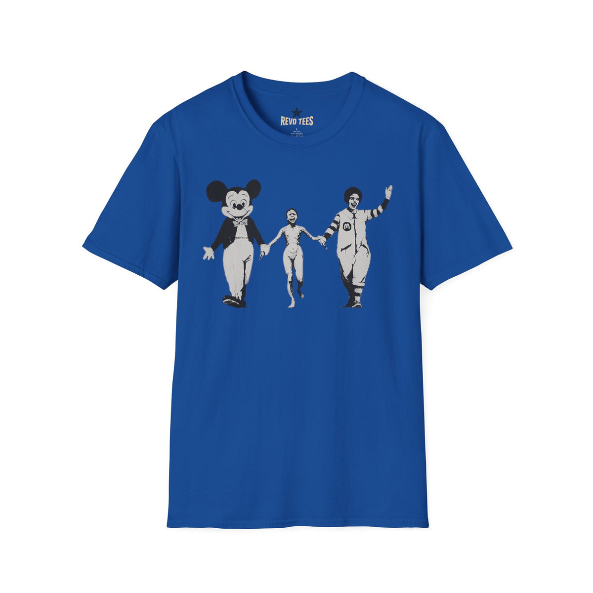 Revotees Banksy Graphic Retro Satirical Parade Design T-Shirt - alternate view 7