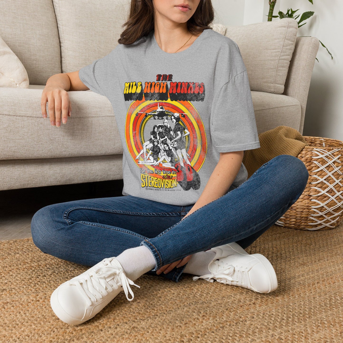 The Mile High Minxes Retro Band Tee — Vintage 70s Psychedelic Concert T-Shirt