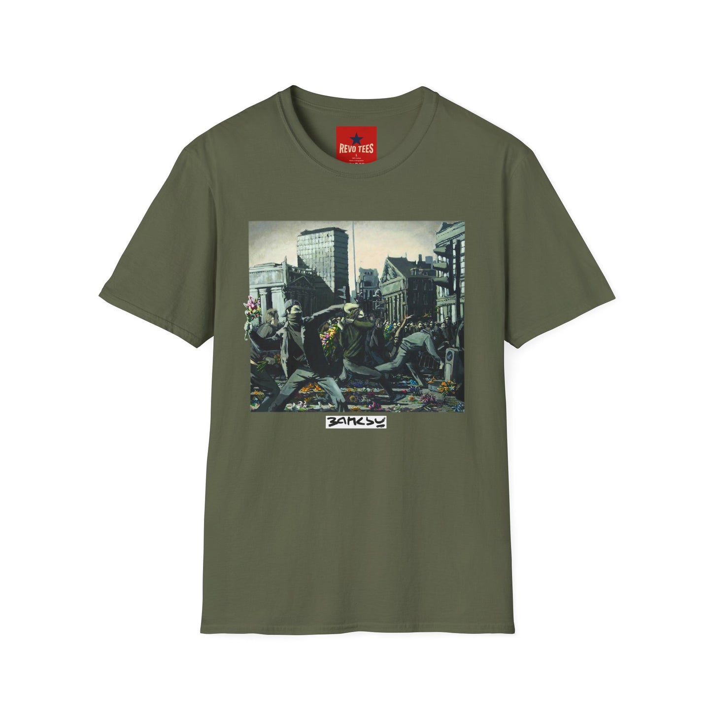 Banksy City Riot Graphic T-Shirt — Urban Protest Art Tee