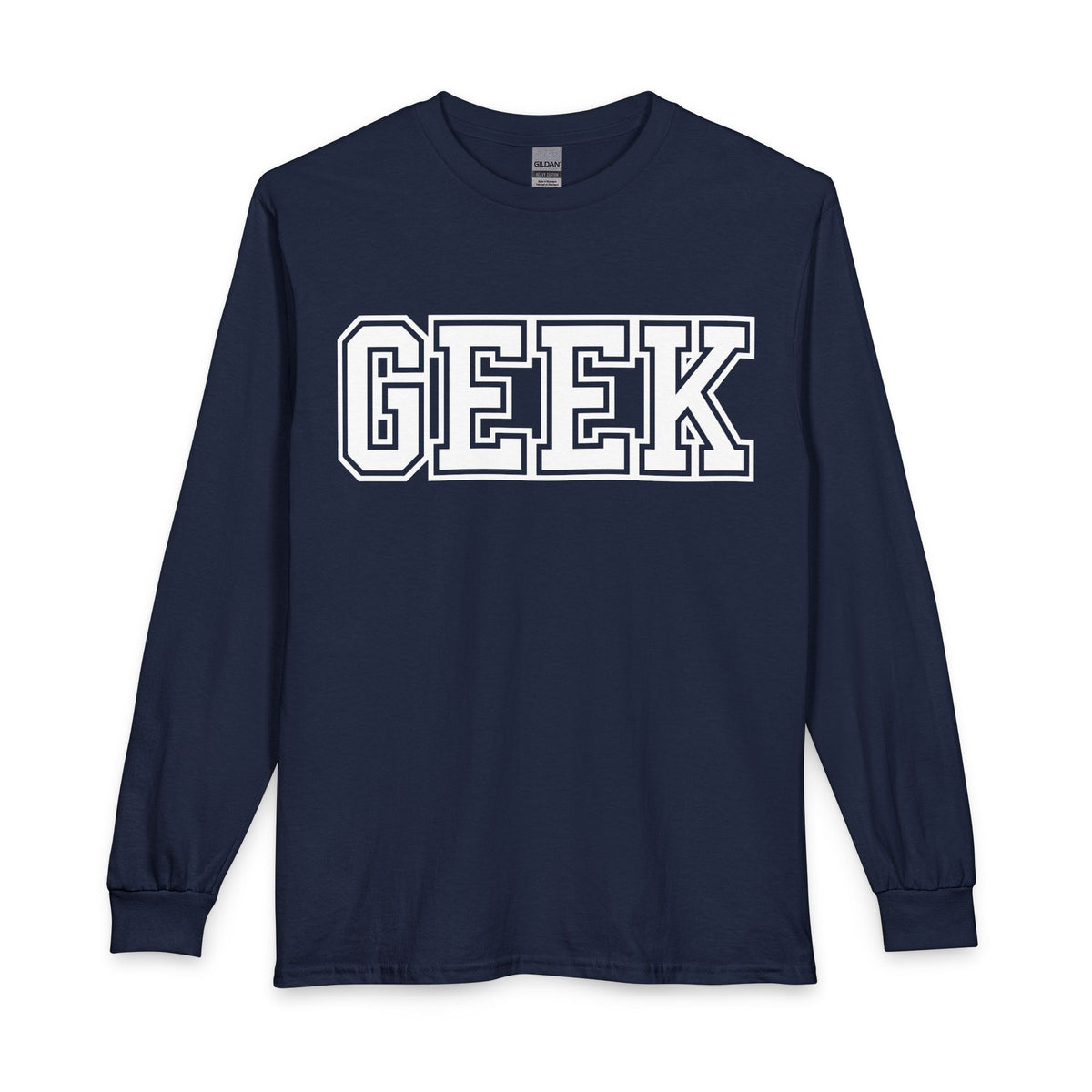 Revotees Geek Long-Sleeve Retro Collegiate Graphic T-Shirt - alternate view 8