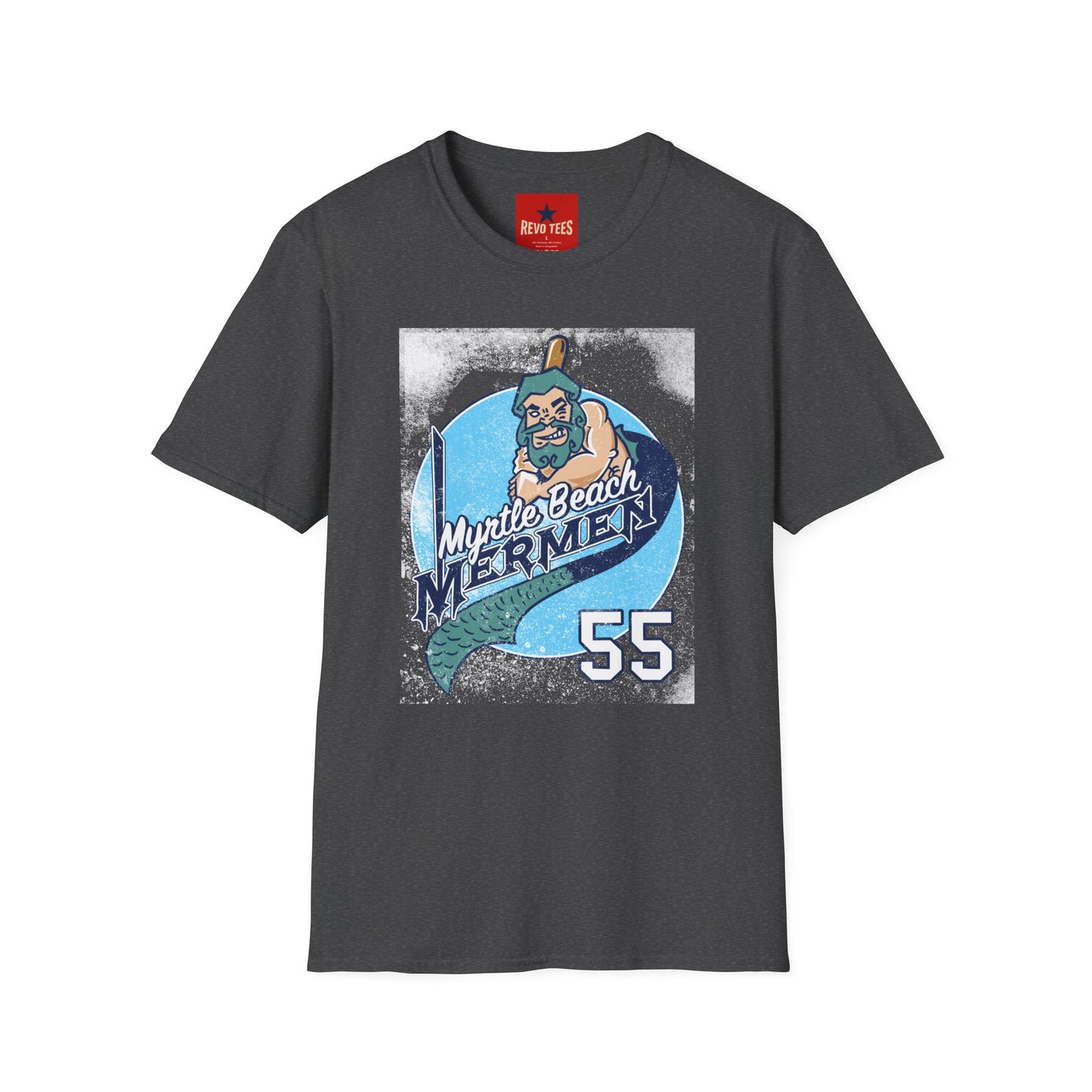 Myrtle Beach Mermen Graphic T-Shirt — Coastal Baseball Team Design