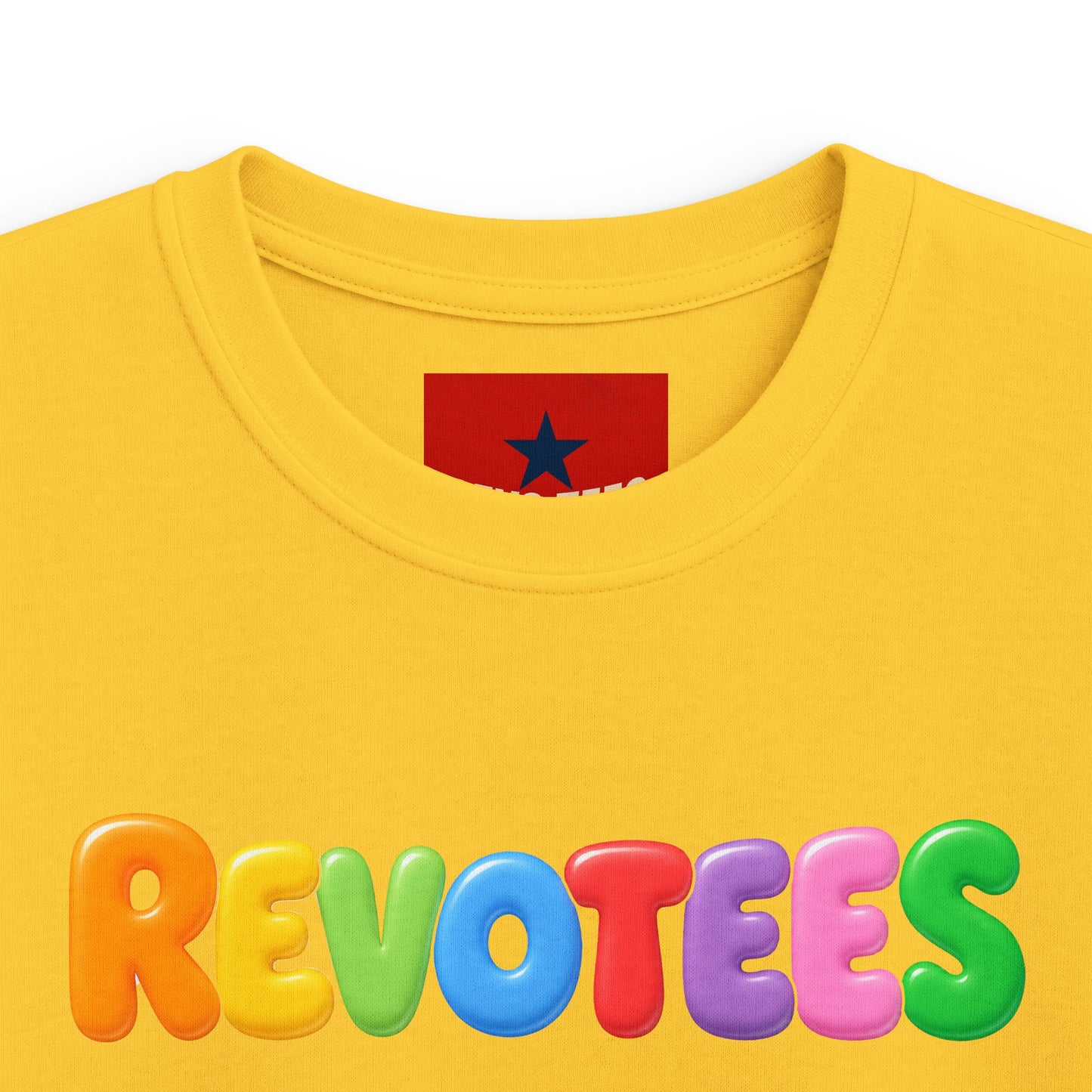 Kids Tee — Colorful 'REVOTEES' Bubble Letter Shirt for Children