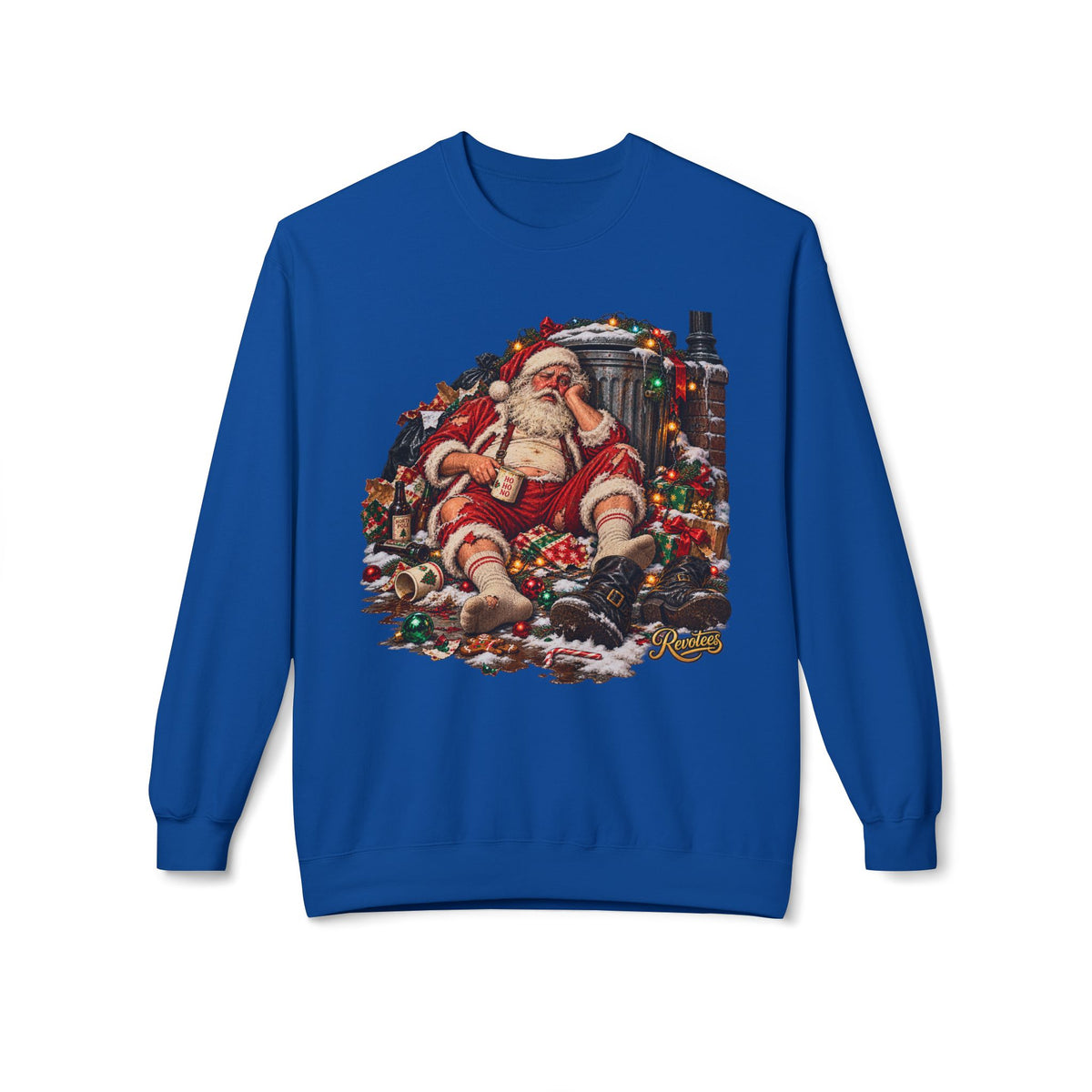 REVOTEES When AI ruins Christmas - Vintage Santa Crewneck Sweatshirt
