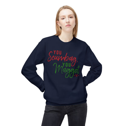 "You Scumbag, You Maggot" Festive Fairy Tale of New York Script Crewneck Sweatshirt