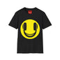 Smiley Face Headphones T-Shirt — Retro Music Lover Graphic Tee