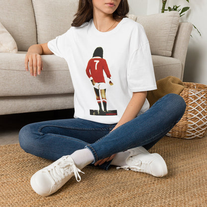 Banksy George Best Soccer Player No.7 Graphic T-Shirt — Retro Football Jersey Illustration