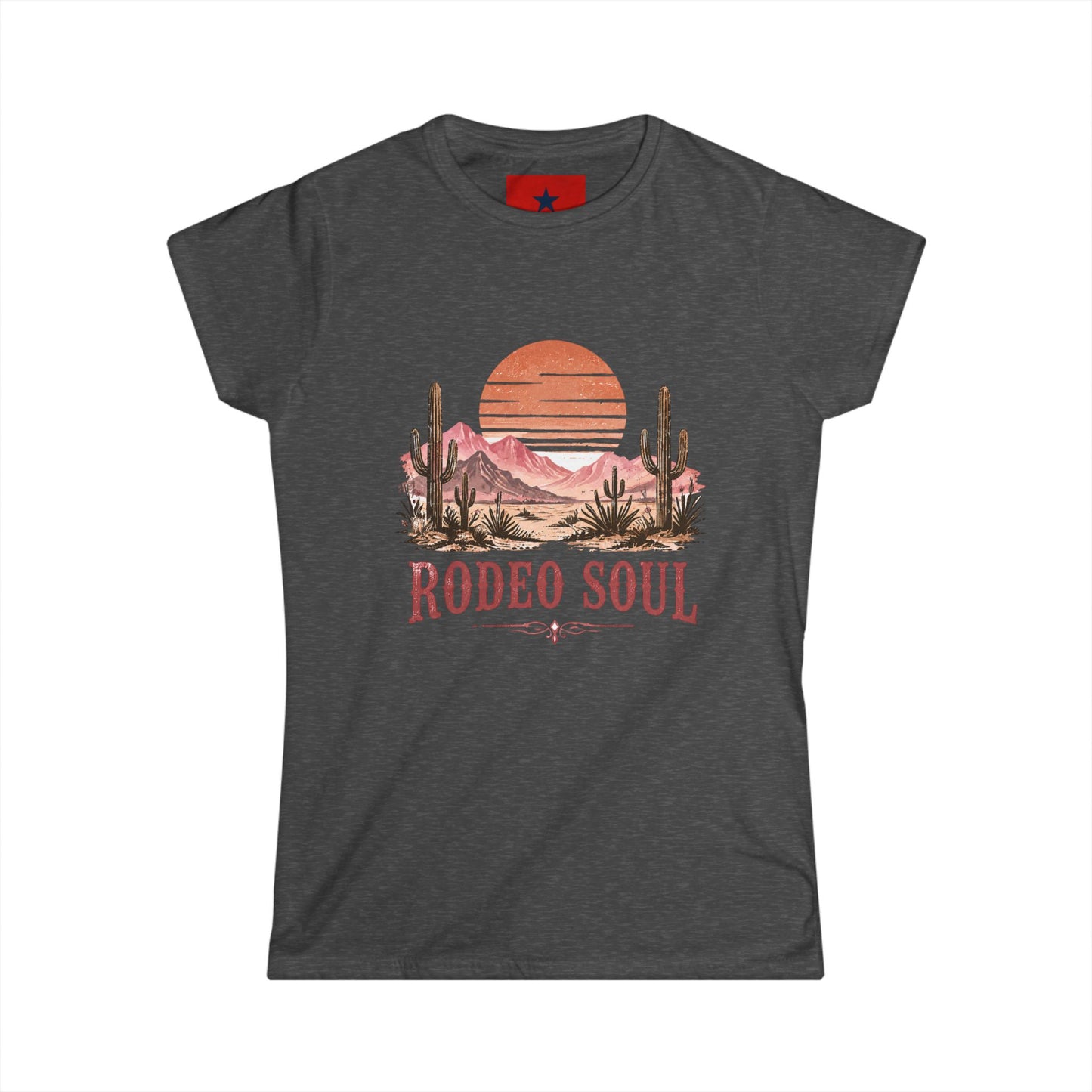 Rodeo Soul Women's Tee — Western Desert Sunset Graphic Shirt
