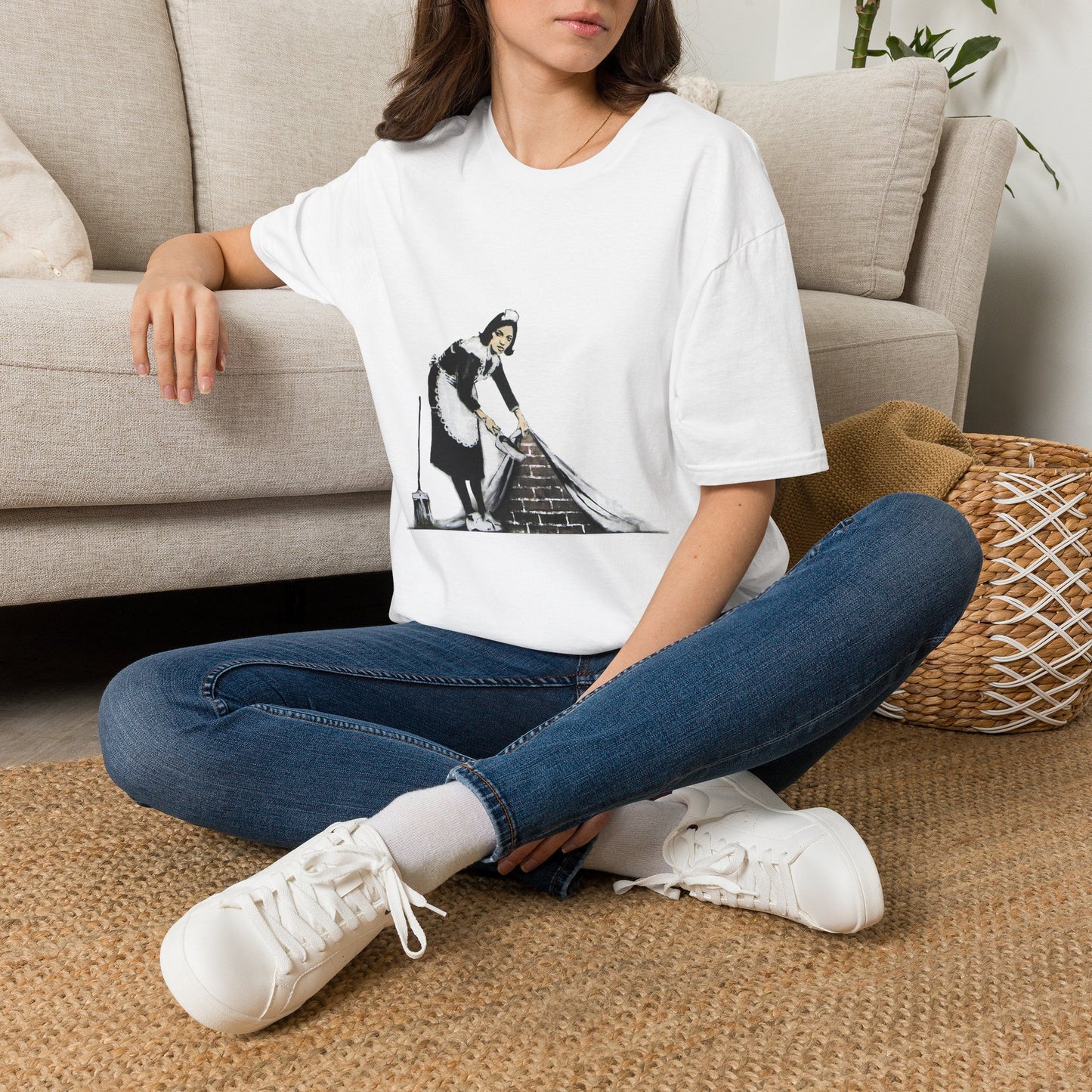 Banksy's Maid Street Art T-Shirt — Banksy-Inspired Housecleaning Graphic Tee