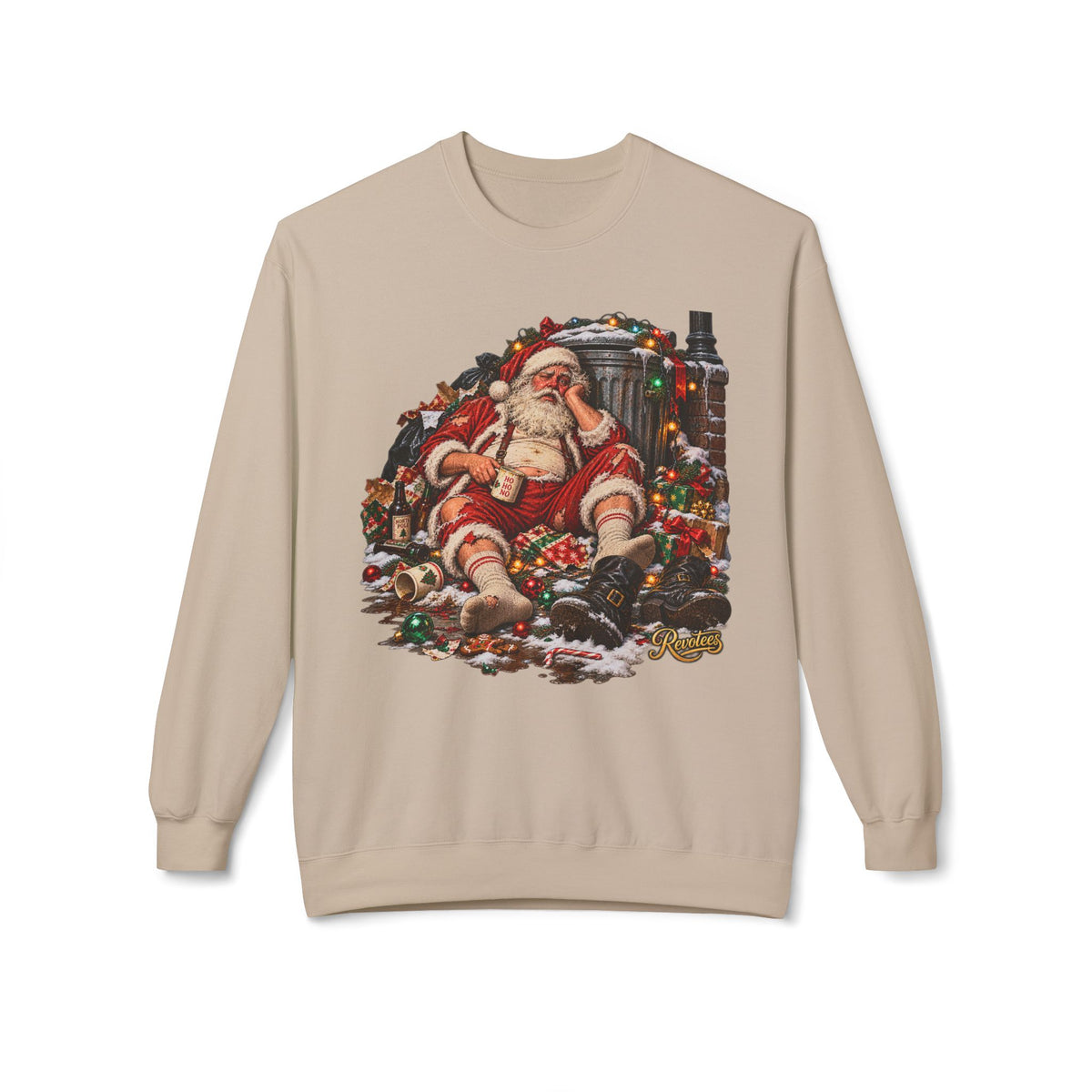 REVOTEES When AI ruins Christmas - Vintage Santa Crewneck Sweatshirt