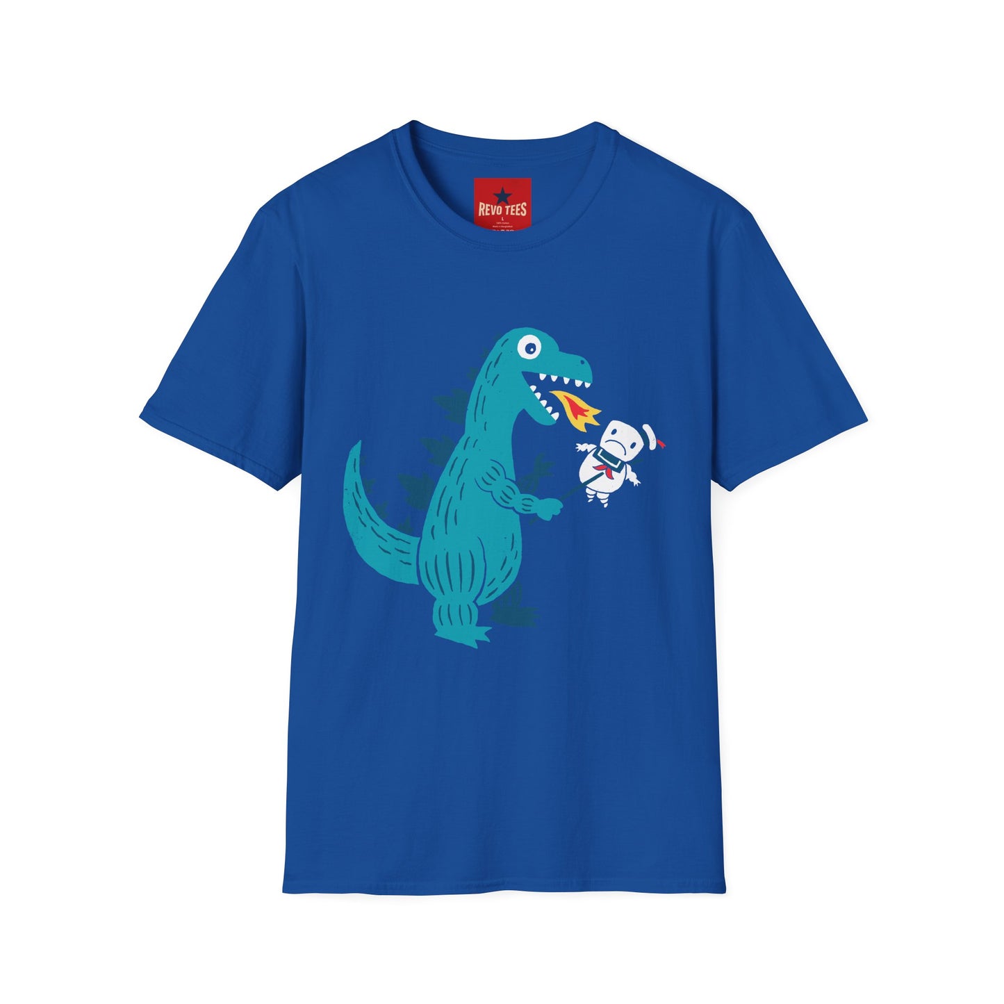 Dino vs. Astronaut Graphic T-Shirt — Cute Cartoon Monster Tee
