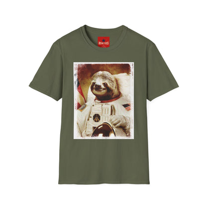 Astronaut Sloth T-Shirt — Retro Space Sloth Graphic Tee