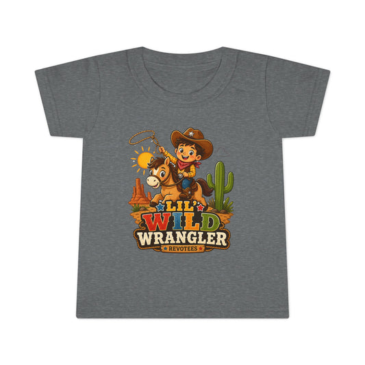 REVOTEES Toddler T-Shirt - Lil' Wild Wrangler Cowboy Graphic Tee