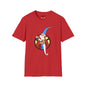 Wizard Illustration T-Shirt — Vintage Blue-Hat Wizard Graphic Tee