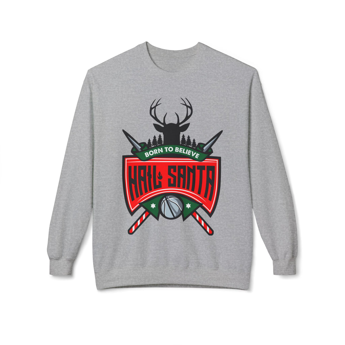 "Hail Santa" Masonic Christmas Crested Crewneck