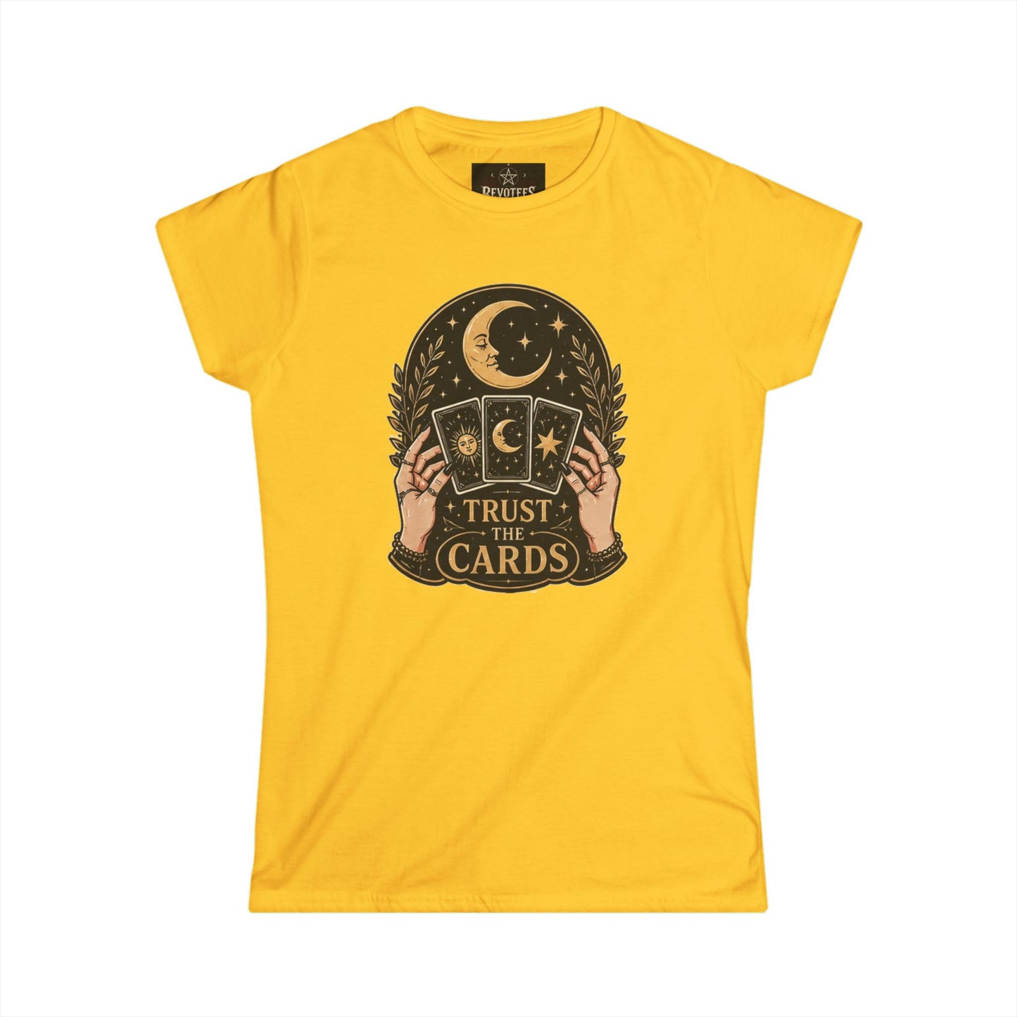 Tarot Tee — "Trust the Cards" Women's Spiritual Graphic T-Shirt