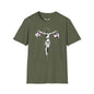 Revotees Banksy Crucifixion Balance Stenciled Jesus Holding Gift Bags Graphic T-Shirt - alternate view 6